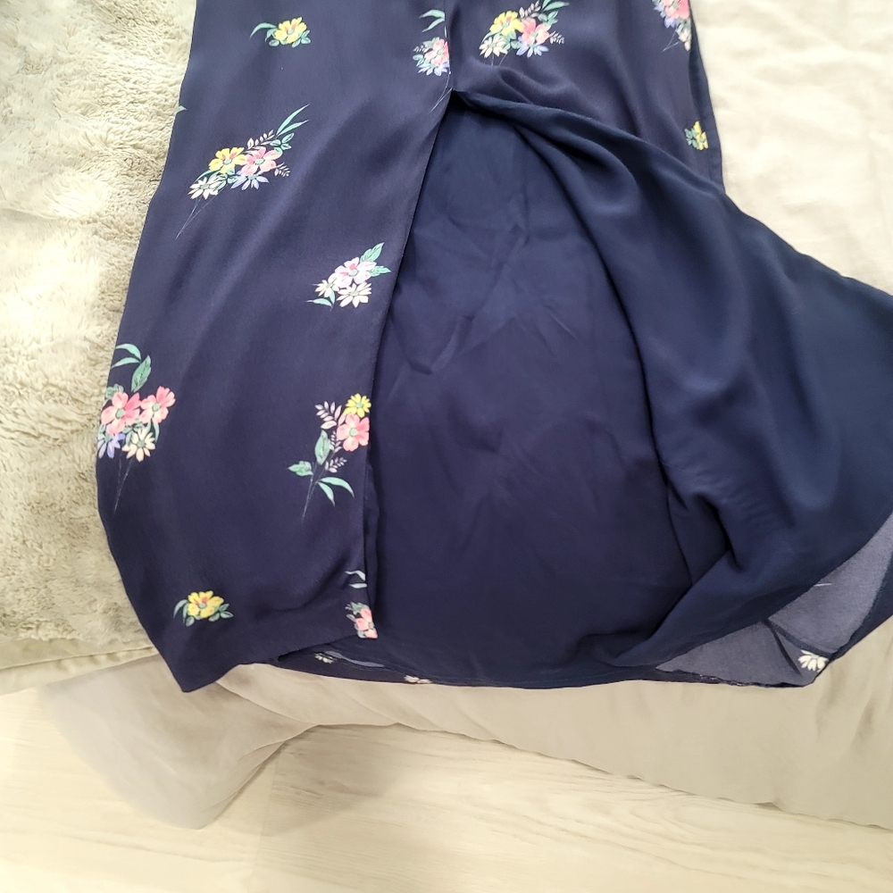 MAJORELLE Copacabana  Midi dress Navy And Floral Print Size Medium - Picture 7 of 14